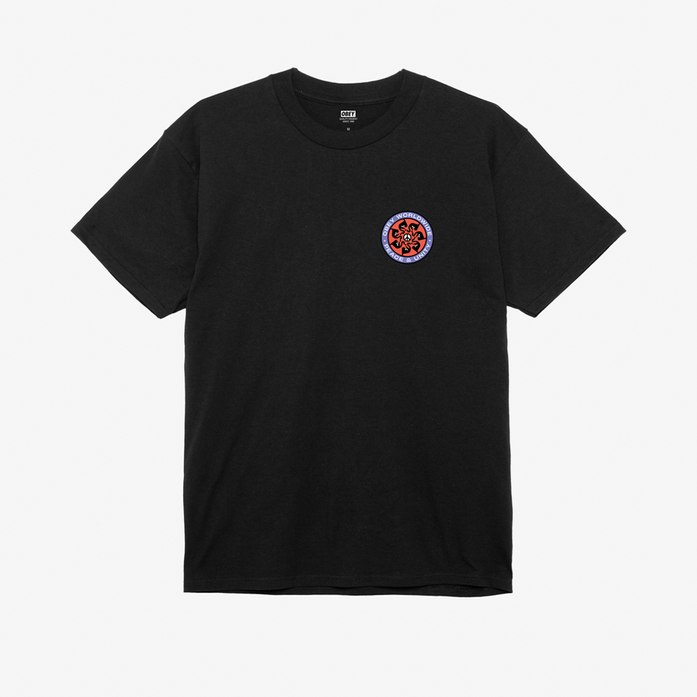 Obey Peace Wheel Tee - Black