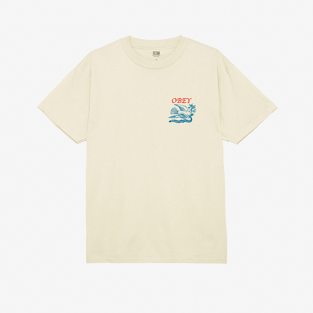 Obey Peace Delivery Dove Tee - Cream