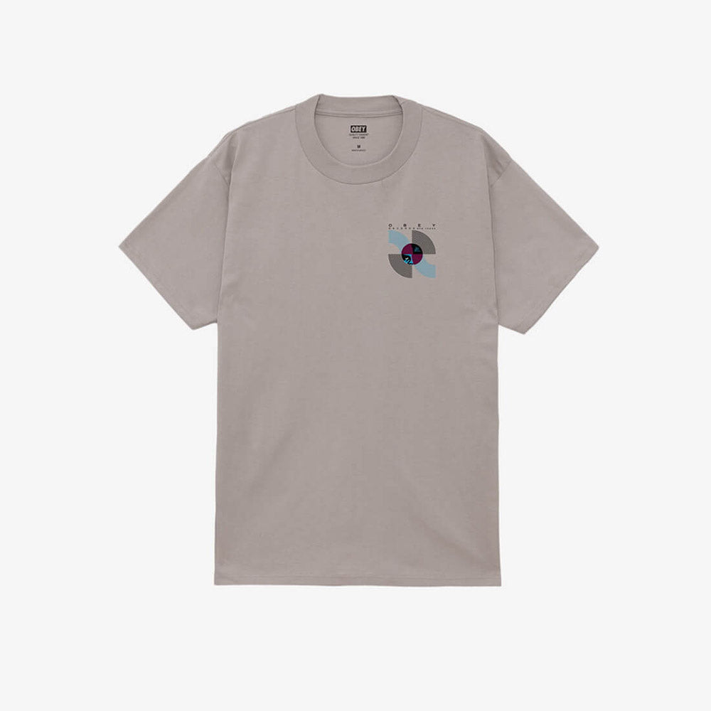 OBEY Records And Tapes Tee - Silver Grey