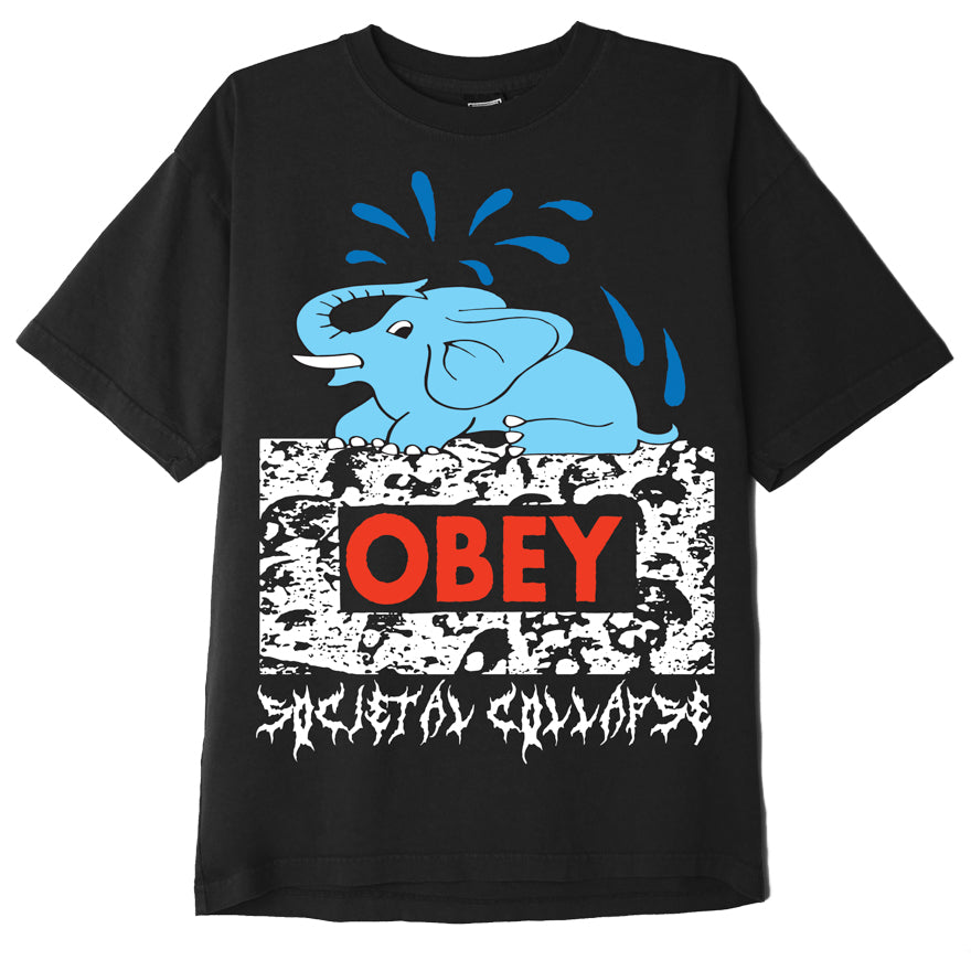OBEY Societal Collapse T-Shirt - Off Black