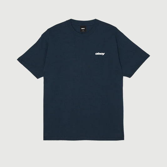 Obey Shields Tee - Navy