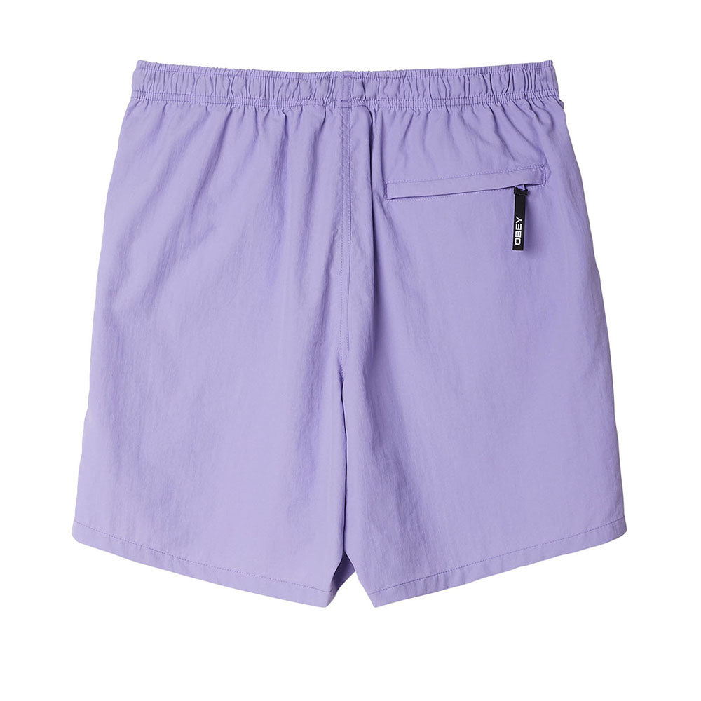 OBEY Easy Peak Web Short - Purple Flower