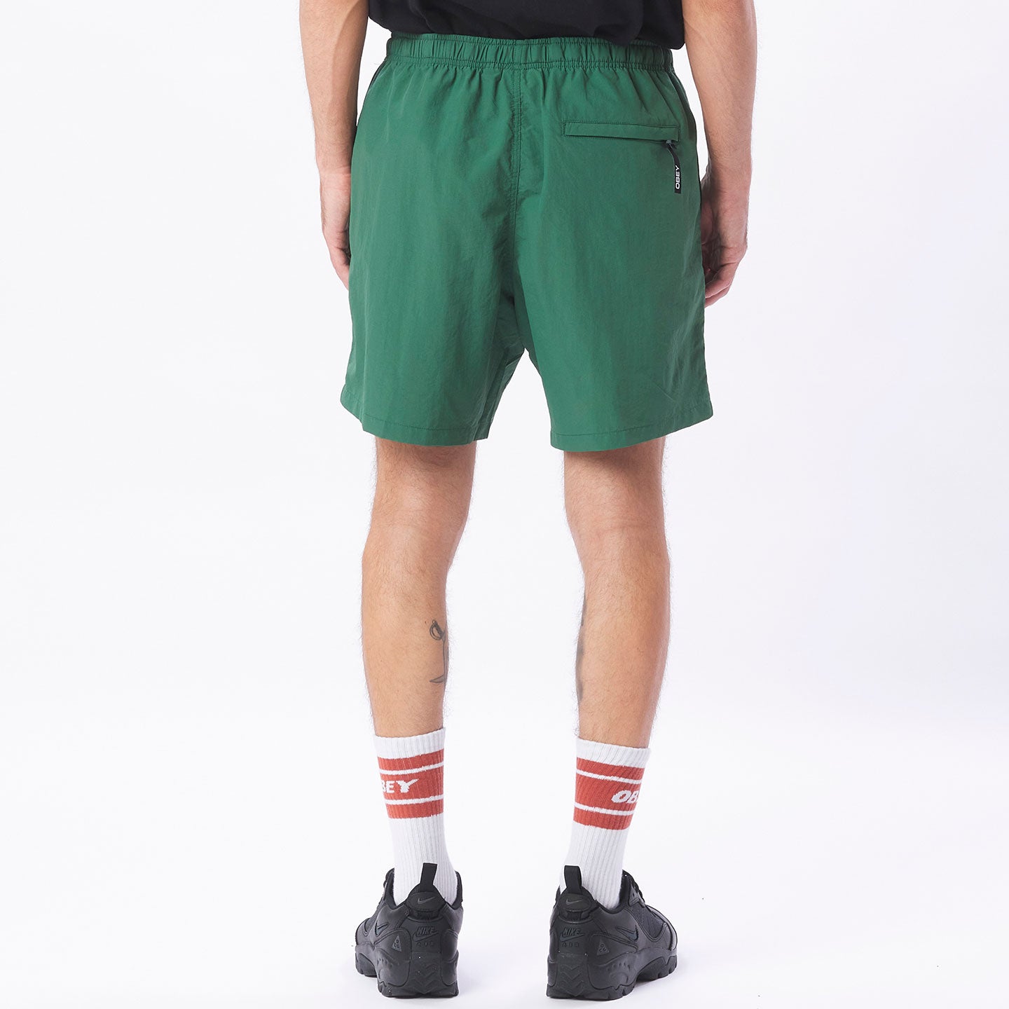 OBEY Hang Out Web Belt Short - Palm Leaf