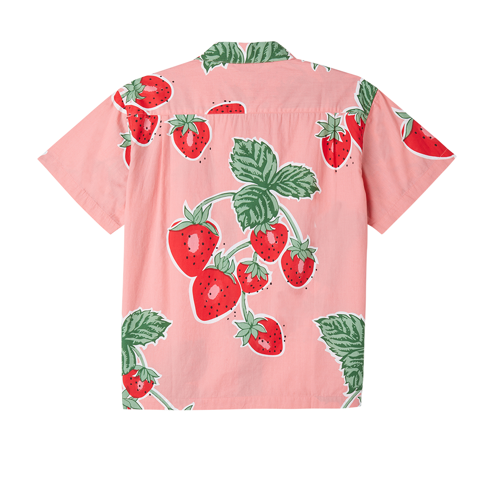 OBEY Jumbo Berries Woven Shirt - Flamingo Pink