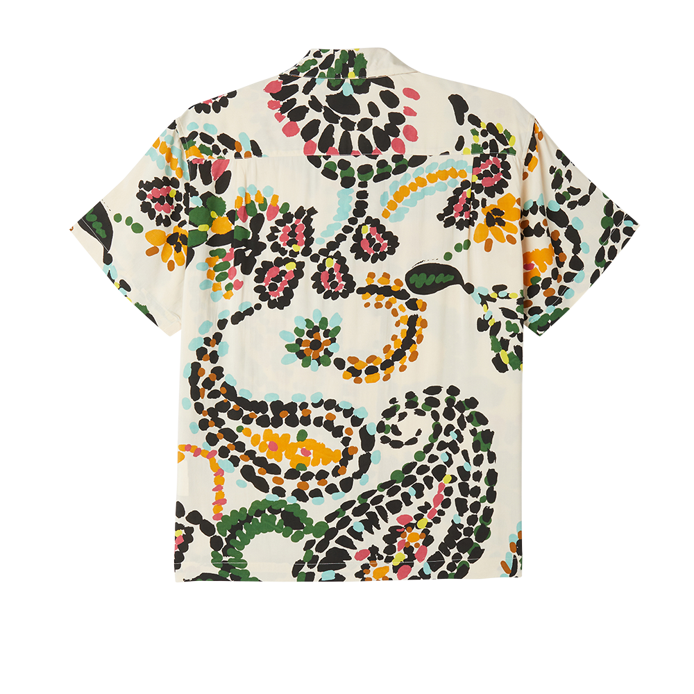 OBEY Paisley Dots Woven Shirt - White Smoke Multi
