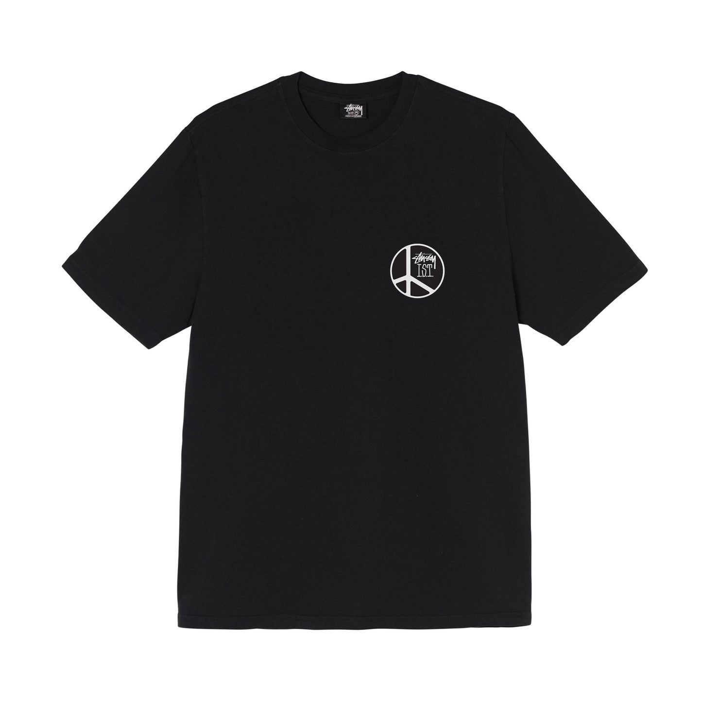 Stüssy Peace Dot Pigment Dyed T-Shirt - Black
