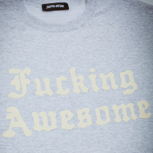 FA Ancient Script Crew Sweat - Grey Heather