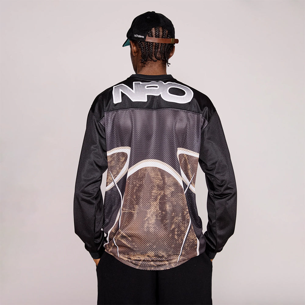 No Problemo Alien LS Moto Shirt - Black