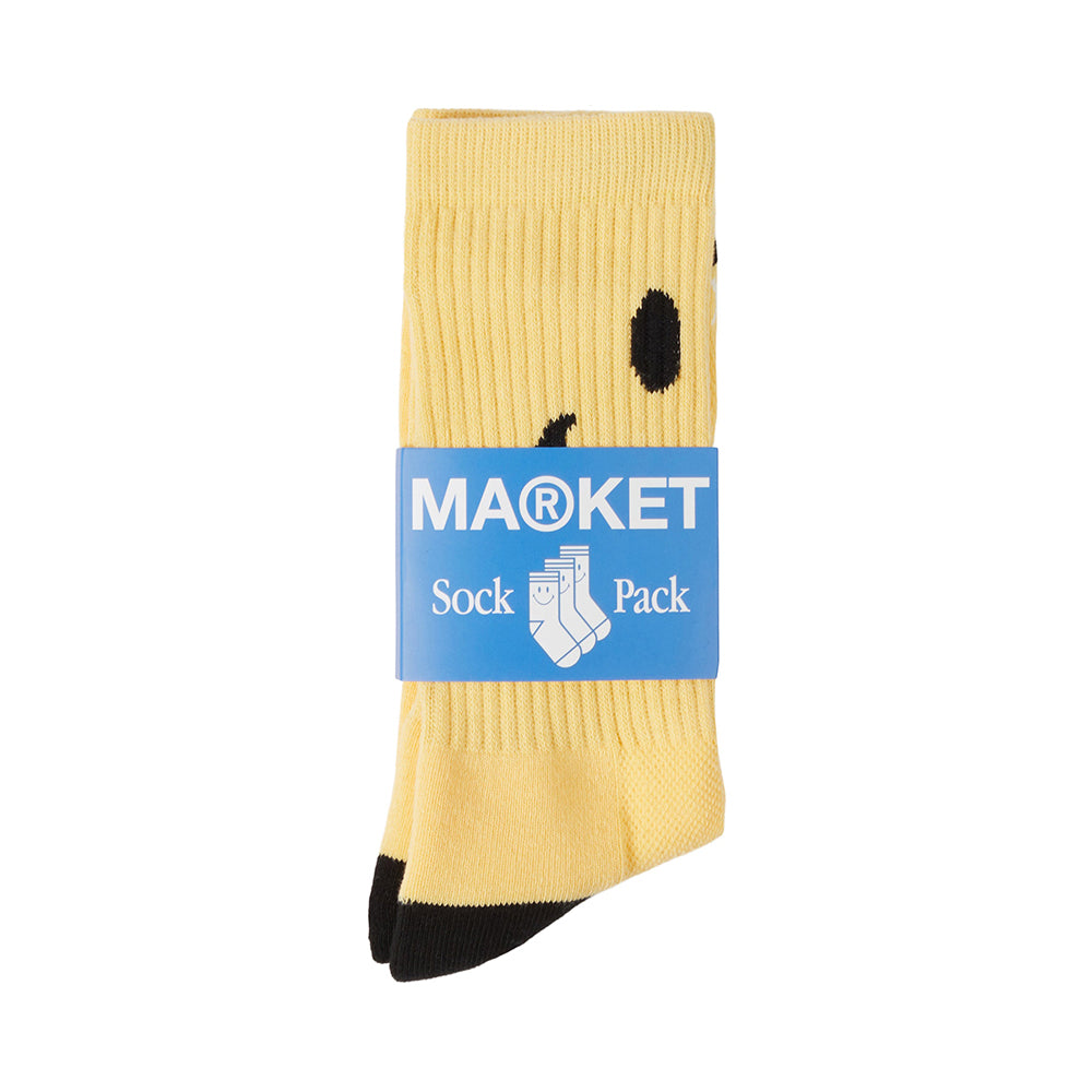 MARKET Smiley Oversized Socks - Yellow