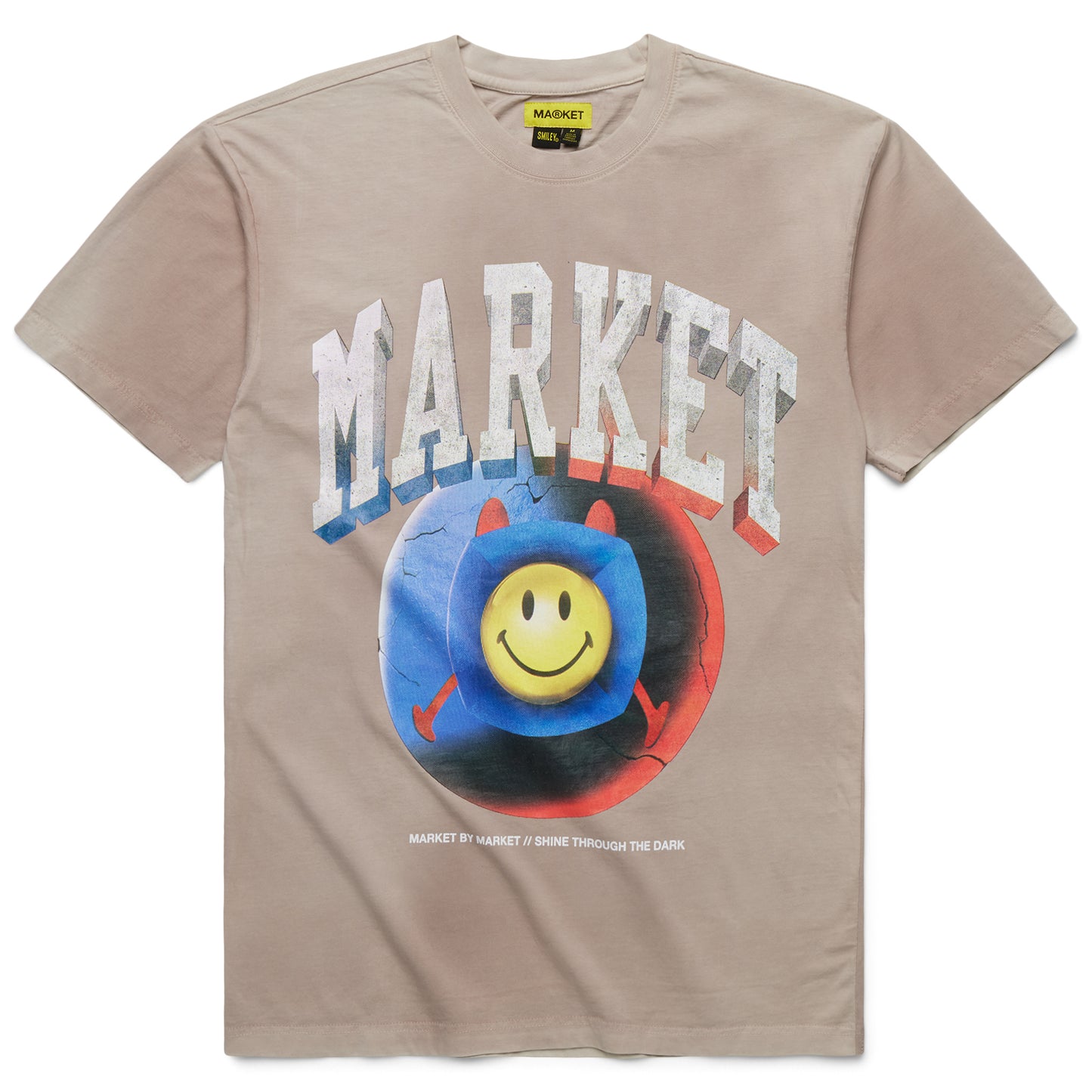 MARKET Smiley Happiness Within Tie Dye T-Shirt - Lavender