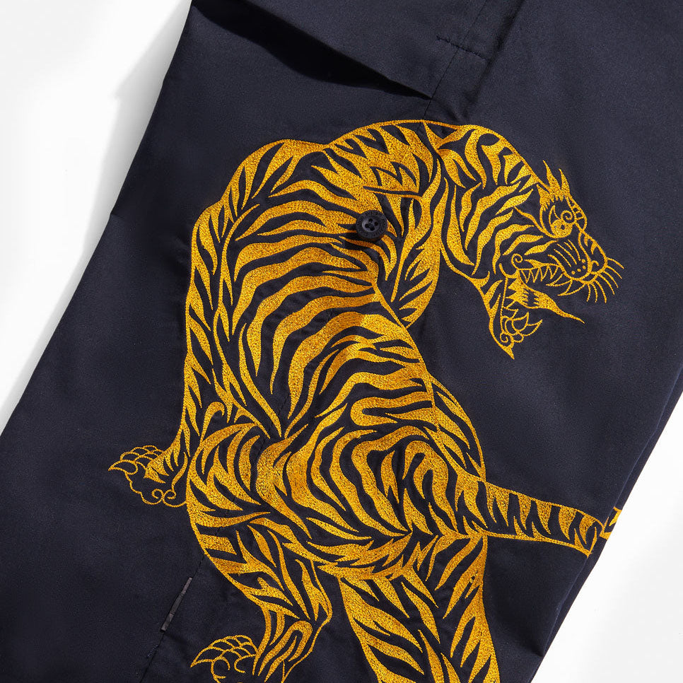 Maharishi Duelling Tigers Embroidered Loose Snopants - Navy