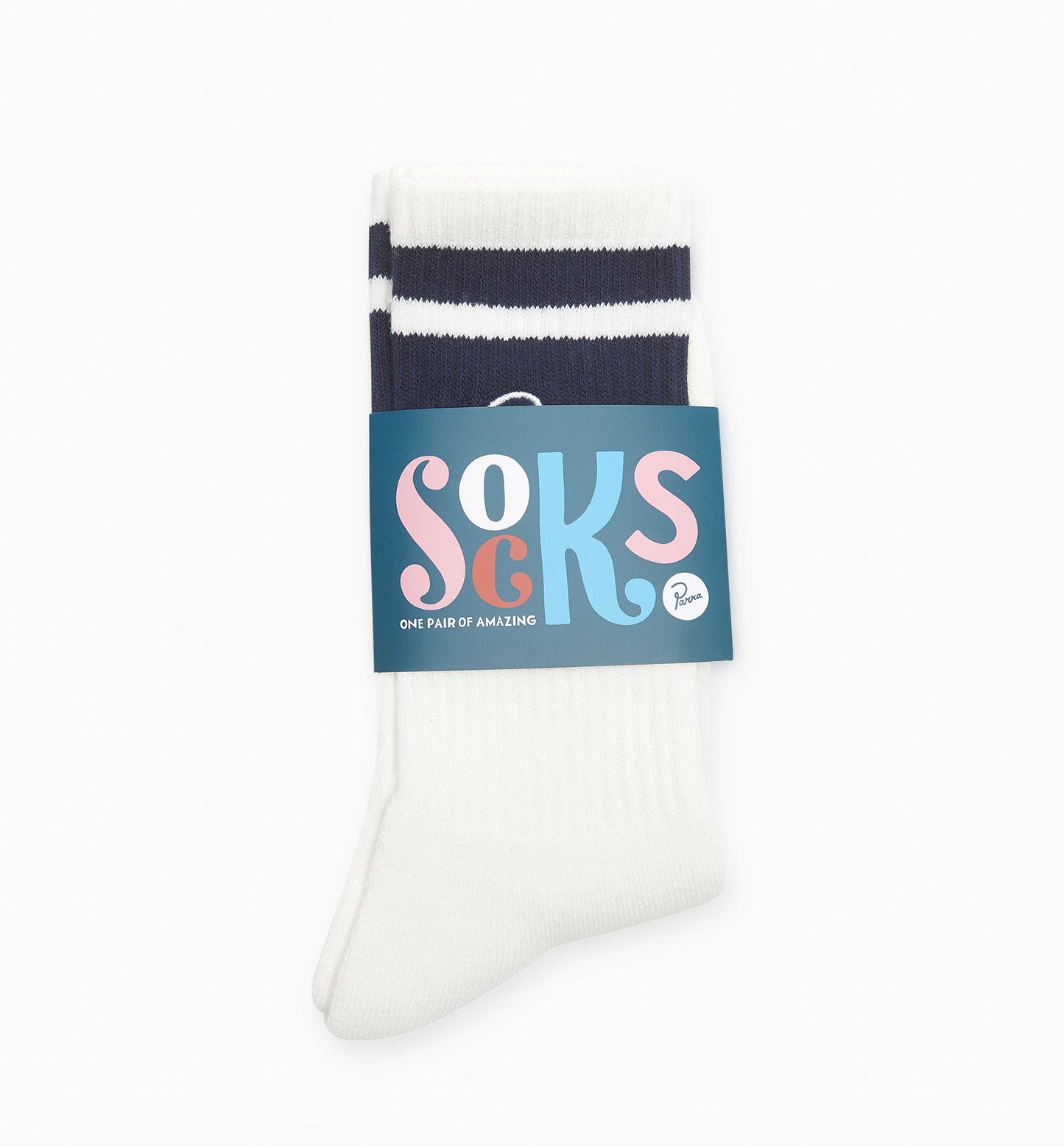 By Parra Two Tone Crew Socks - Blue