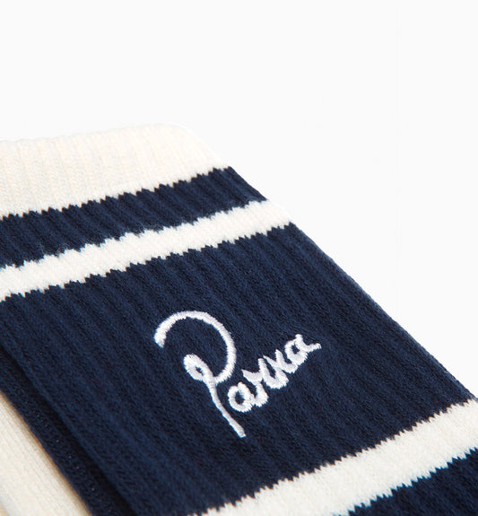 By Parra Two Tone Crew Socks - Blue