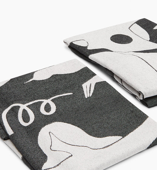 By Parra Earth Mother Kitchen Towel Pack - Black