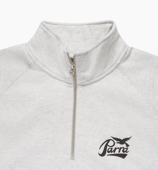 By Parra Pencil Bird Half Zip Sweatshirt - Ash Grey