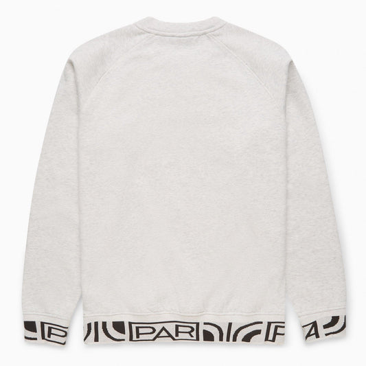 By Parra Tape Cuffs Crew Sweatshirt - Ash Grey