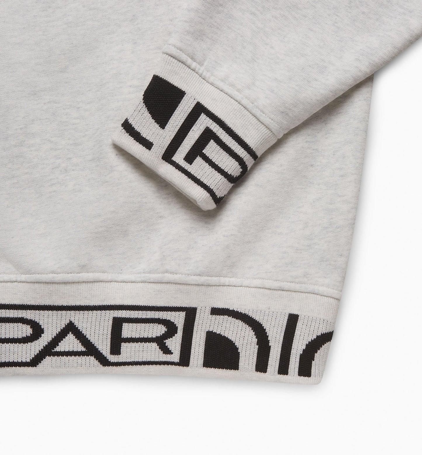 By Parra Tape Cuffs Crew Sweatshirt - Ash Grey