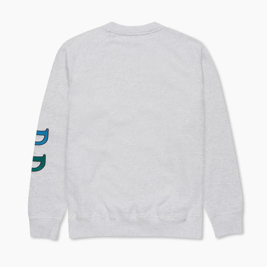 By Parra Serif Logo Crew Sweatshirt - Ash Grey