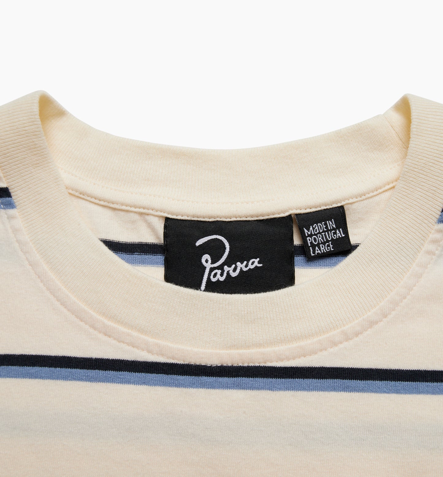 By Parra Striper Pocket Logo T-Shirt - Dusty Blue
