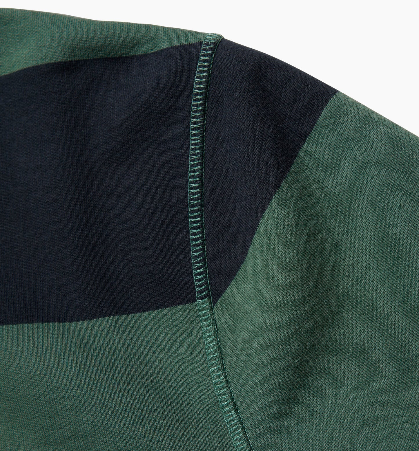 By Parra Worked P Striper Half Zip Sweatshirt - Navy Green