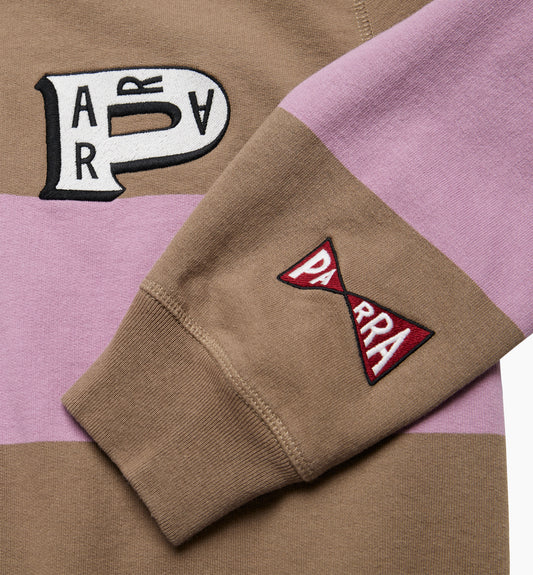 By Parra Worked P Striper Half Zip Sweatshirt - Lavender