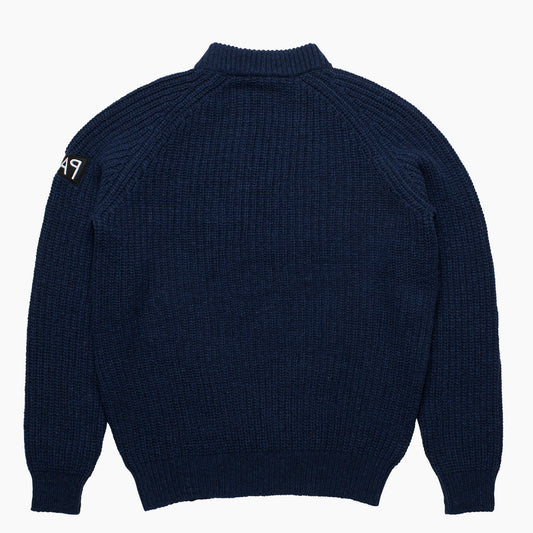 By Parra Mirrored Flag Logo Knit - Blue