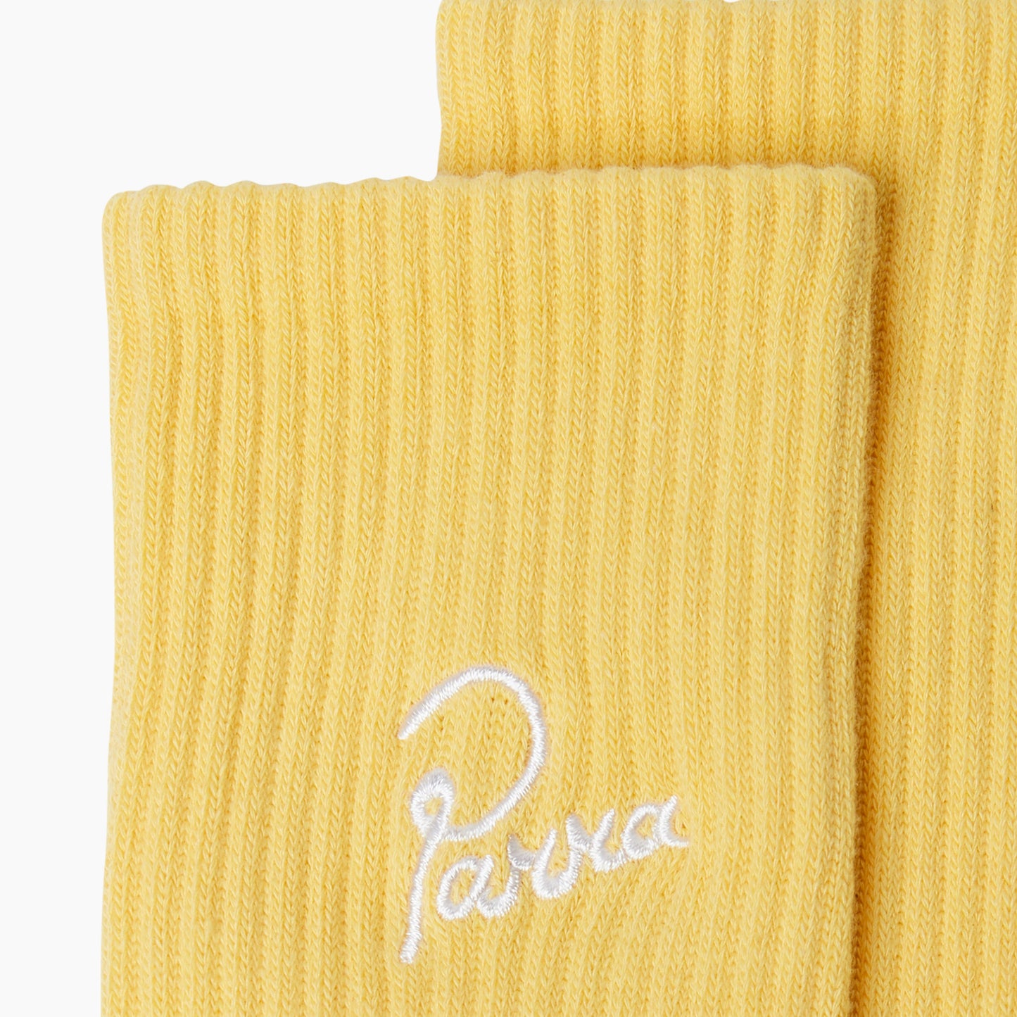 By Parra Logo Crew Socks - Pale Yellow