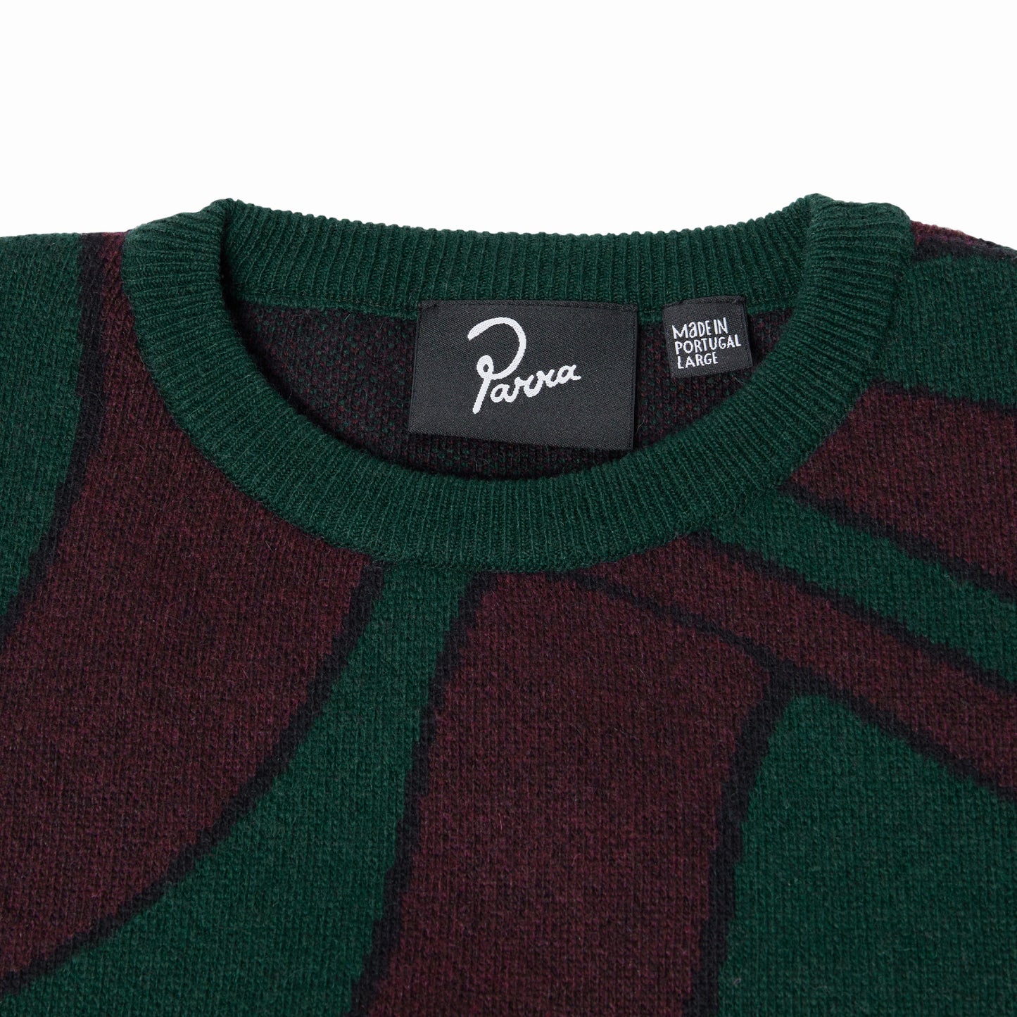 By Parra Distorted Waves Knitted Pullover - Pine Green