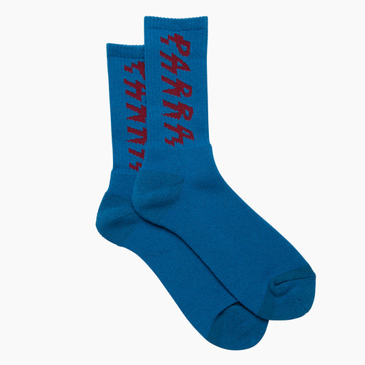 By Parra Shocker Logo Crew Socks - Greek Blue