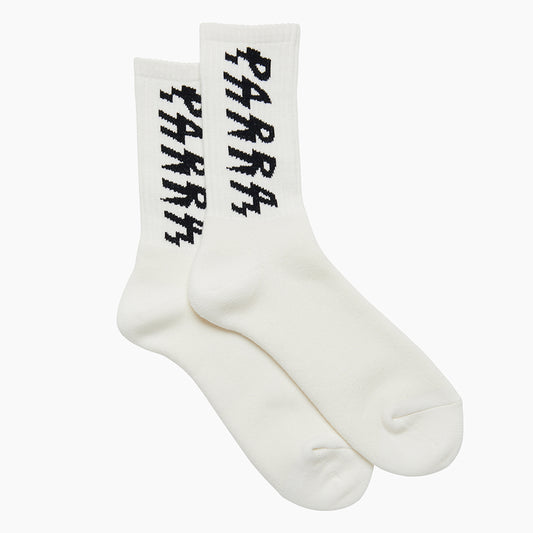 By Parra Shocker Logo Crew Socks - White