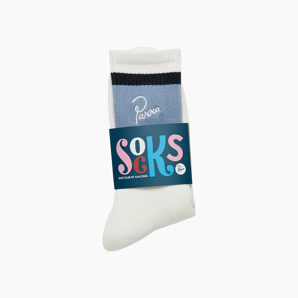 By Parra Classic Logo Crew Socks - White
