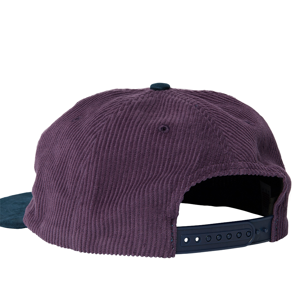 By Parra Painters Script Corduroy 6 Panel Cap - Purple