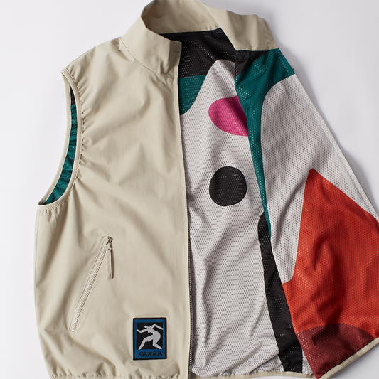 By Parra Ghost Cave Reversible Vest - Tan
