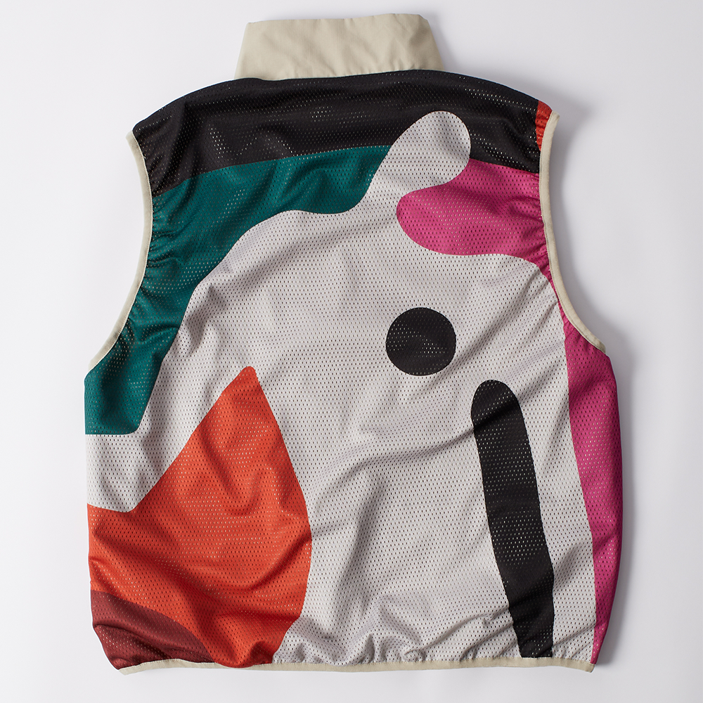 By Parra Ghost Cave Reversible Vest - Tan