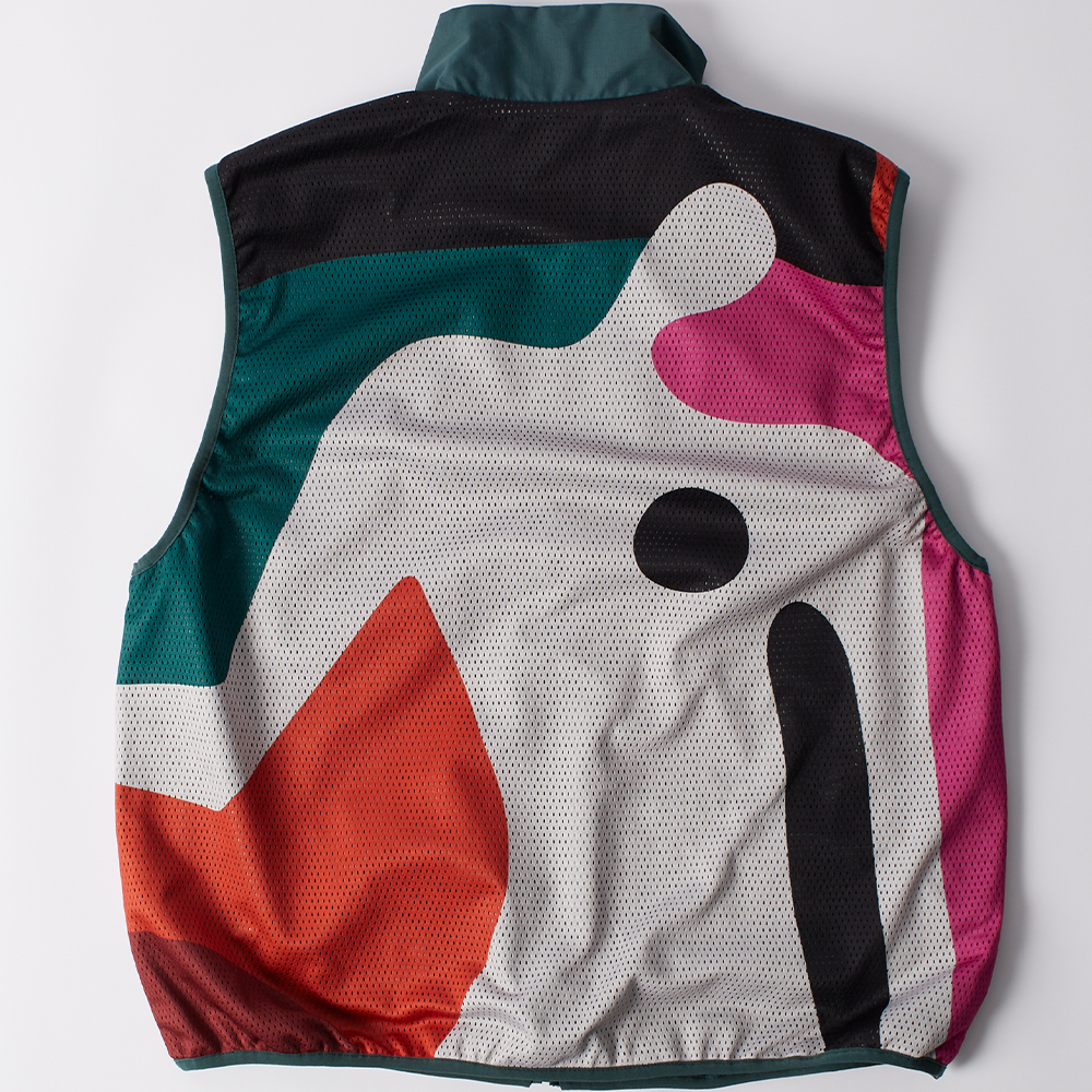 By Parra Ghost Cave Reversible Vest - Green