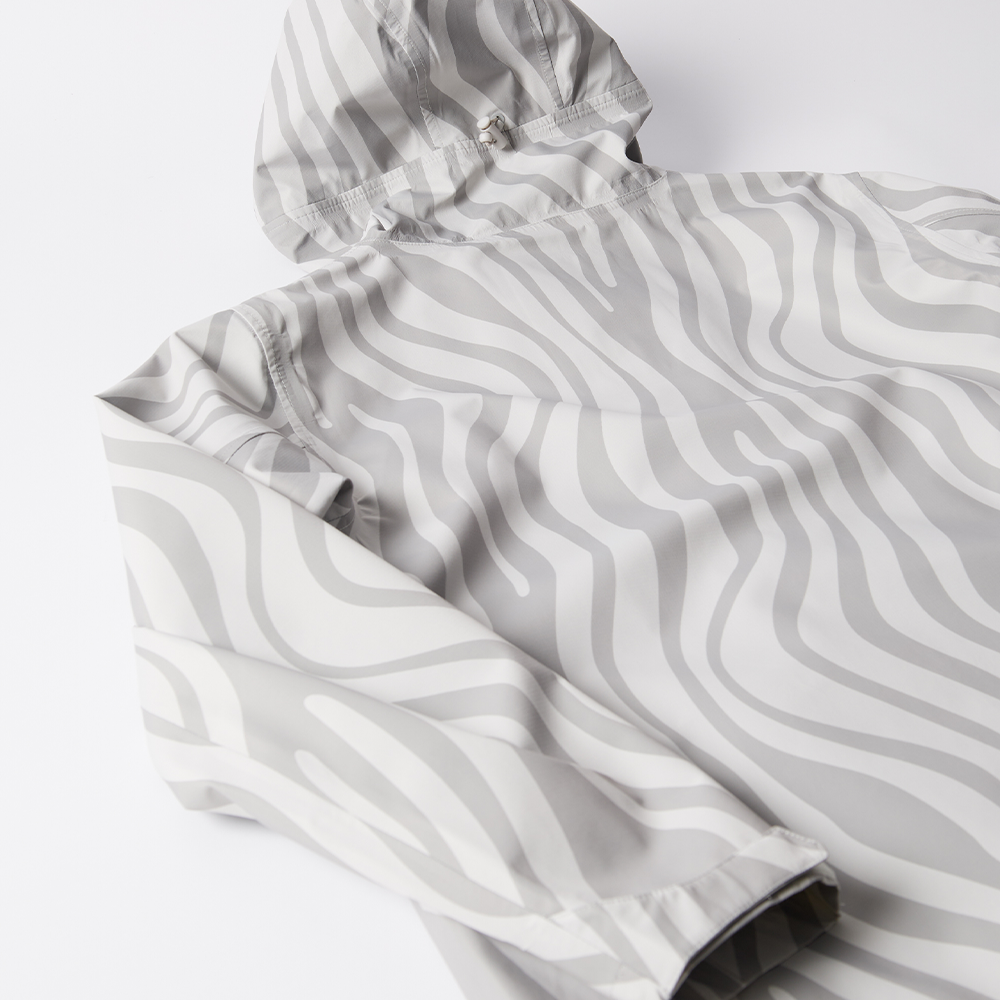 By Parra Rain Flow Rain Jacket - Light Grey