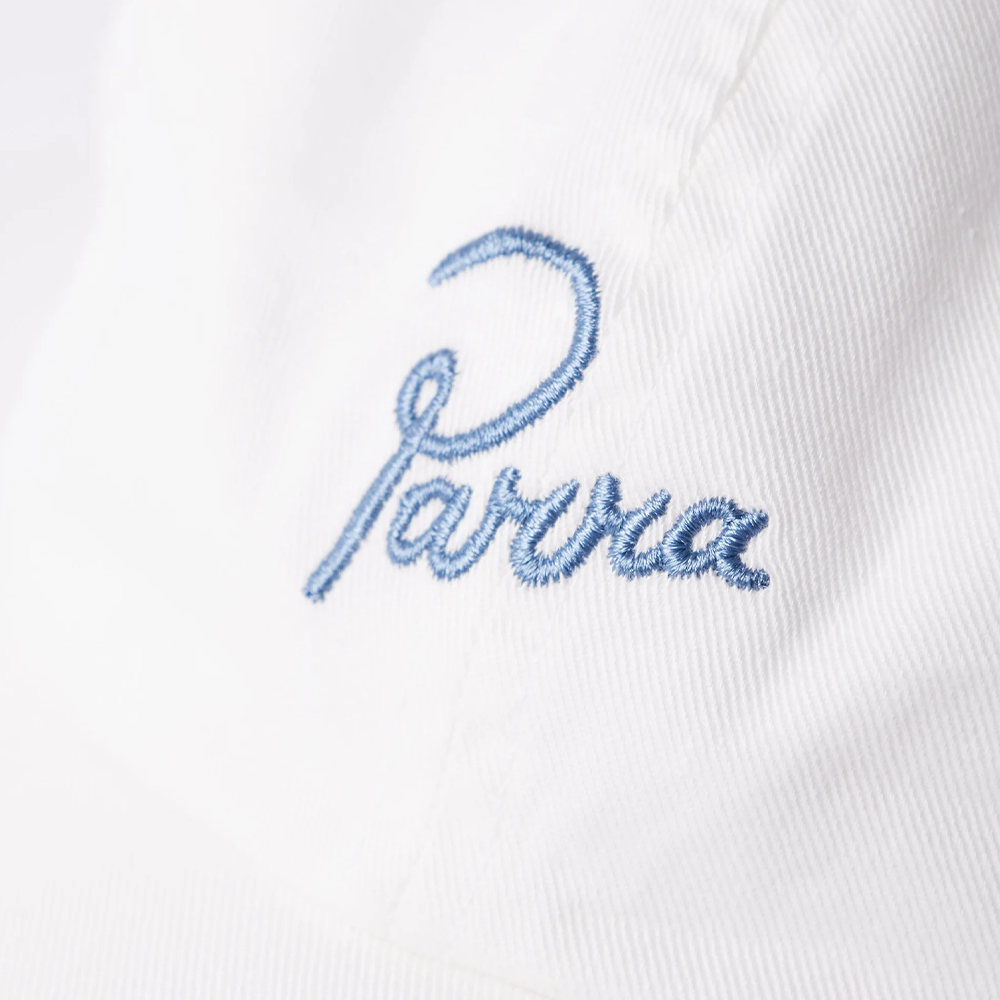 By Parra Script Logo 6 Panel Hat - White