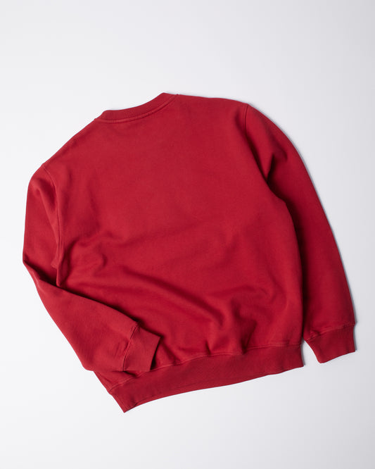 Rounded PAR Crew Sweat - Ruby Red