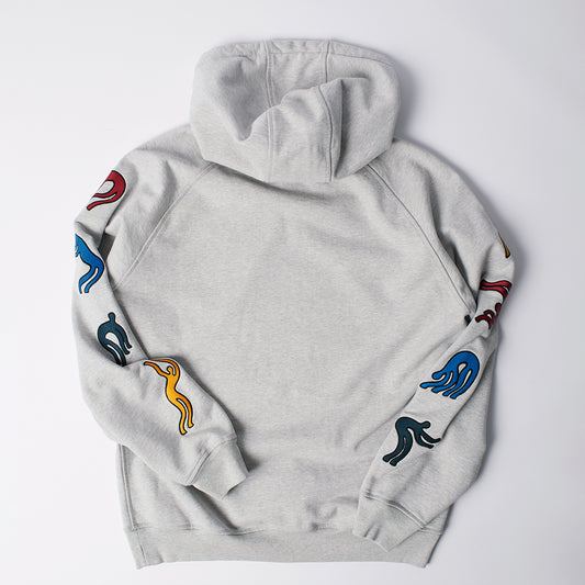 By Parra La Chambre Nuit Hooded Sweat - Heather Grey