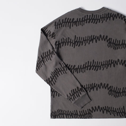 By Parra Stitched Skull LS T-Shirt - Washed Brown