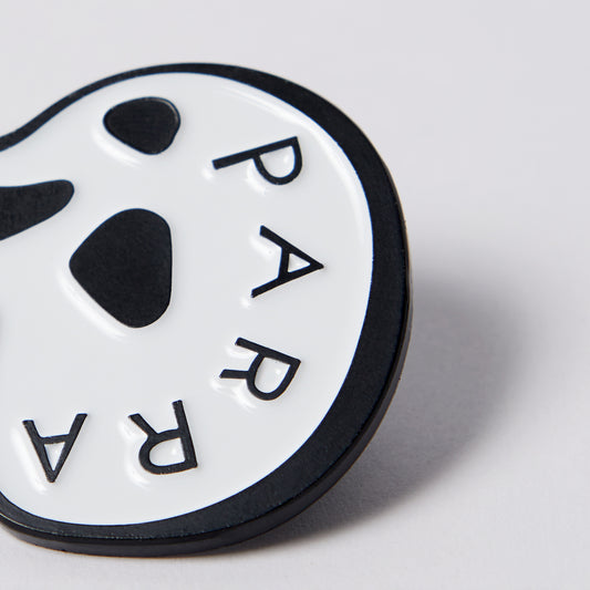 By Parra Skulled Enamel Pin - White