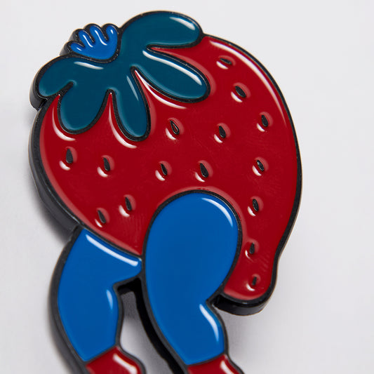 By Parra Stupid Strawberry Enamel Pin
