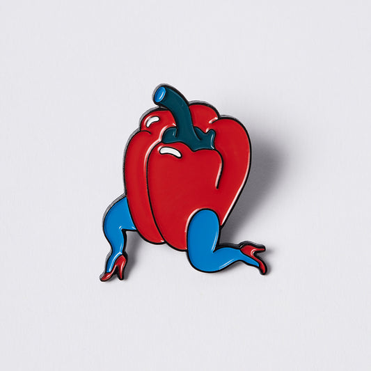 By Parra Bell Pepper Enamel Pin - Red