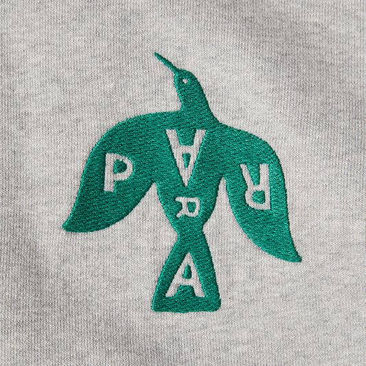 By Parra Crow Logo Hooded Sweat - Heather Grey