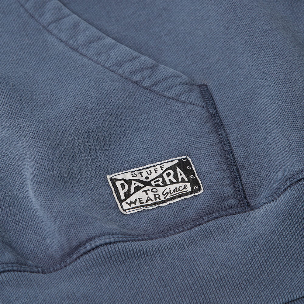 By Parra Not Fade Away Zip Hoody - Washed Dark Grey