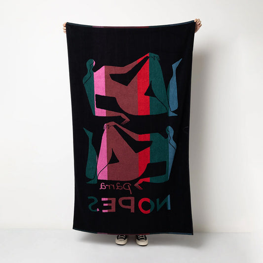 By Parra Nope Und Nopes Beach Towel - Mallard Green