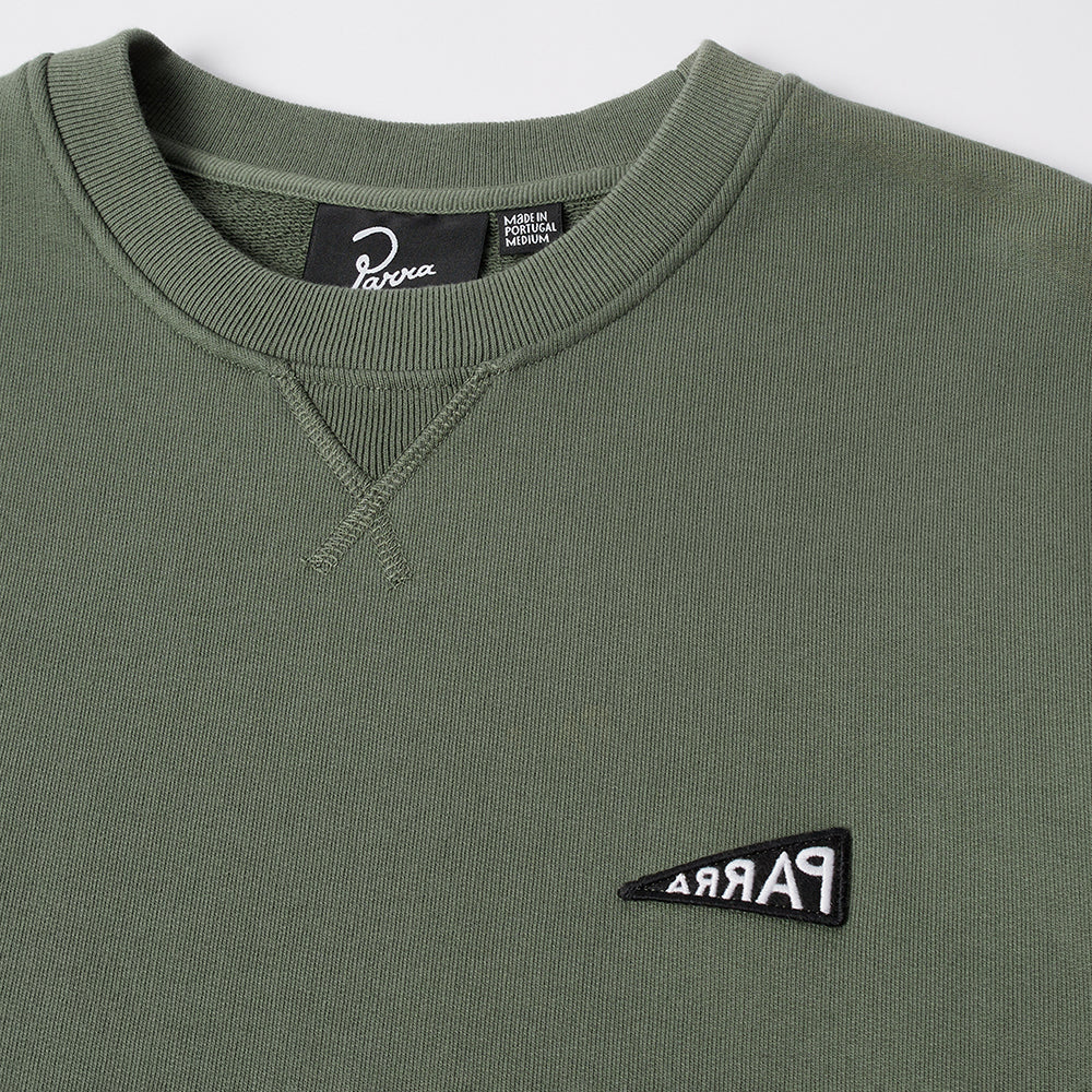By Parra Flag Logo Crew Sweat - Green