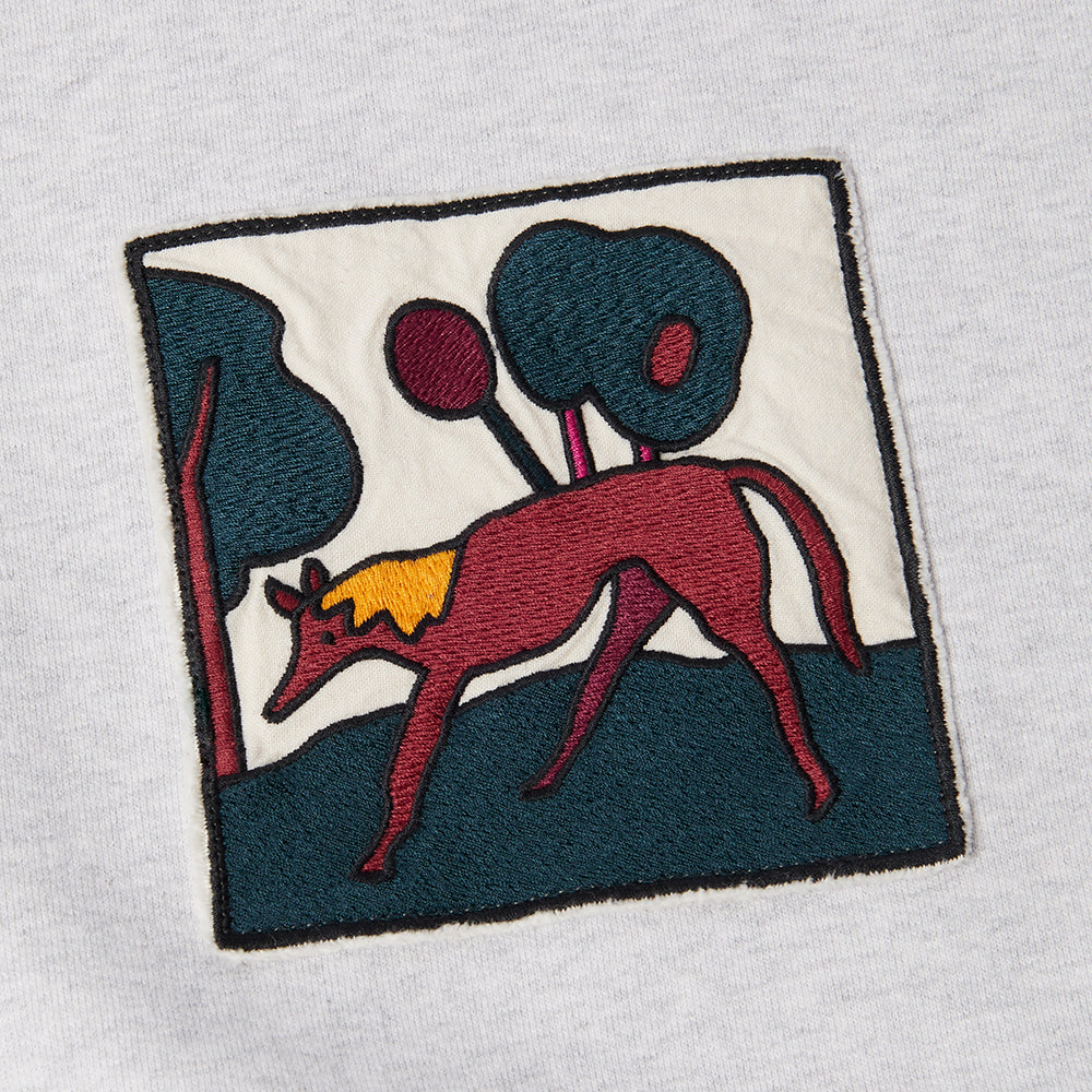 By Parra Long Lost Leg Crew Sweat - Heather Grey