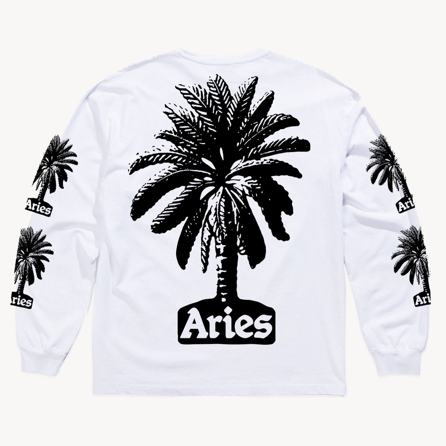 Aries Arise Palm LS T-Shirt - White