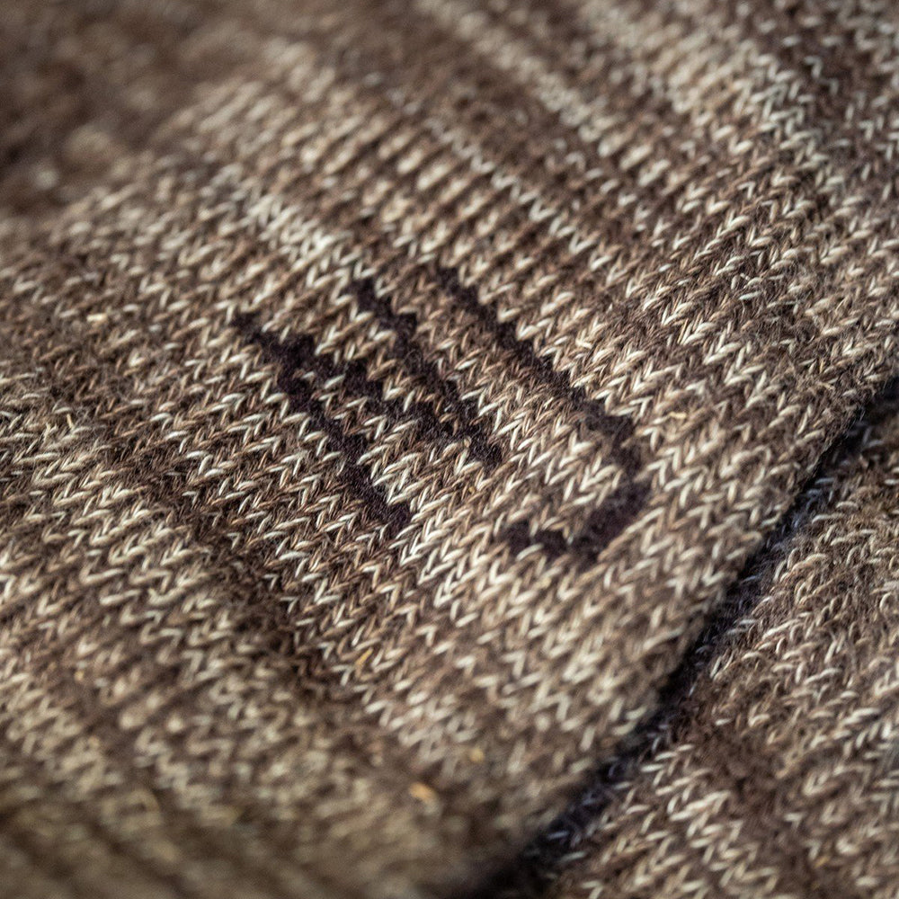 Nudie Jeans Co. Rasmusson Rib Sock - Brown Melange